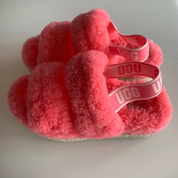 😻❤️NEW❤️😻 UGG sling back pink slippers with platform - Picture 4 of 7